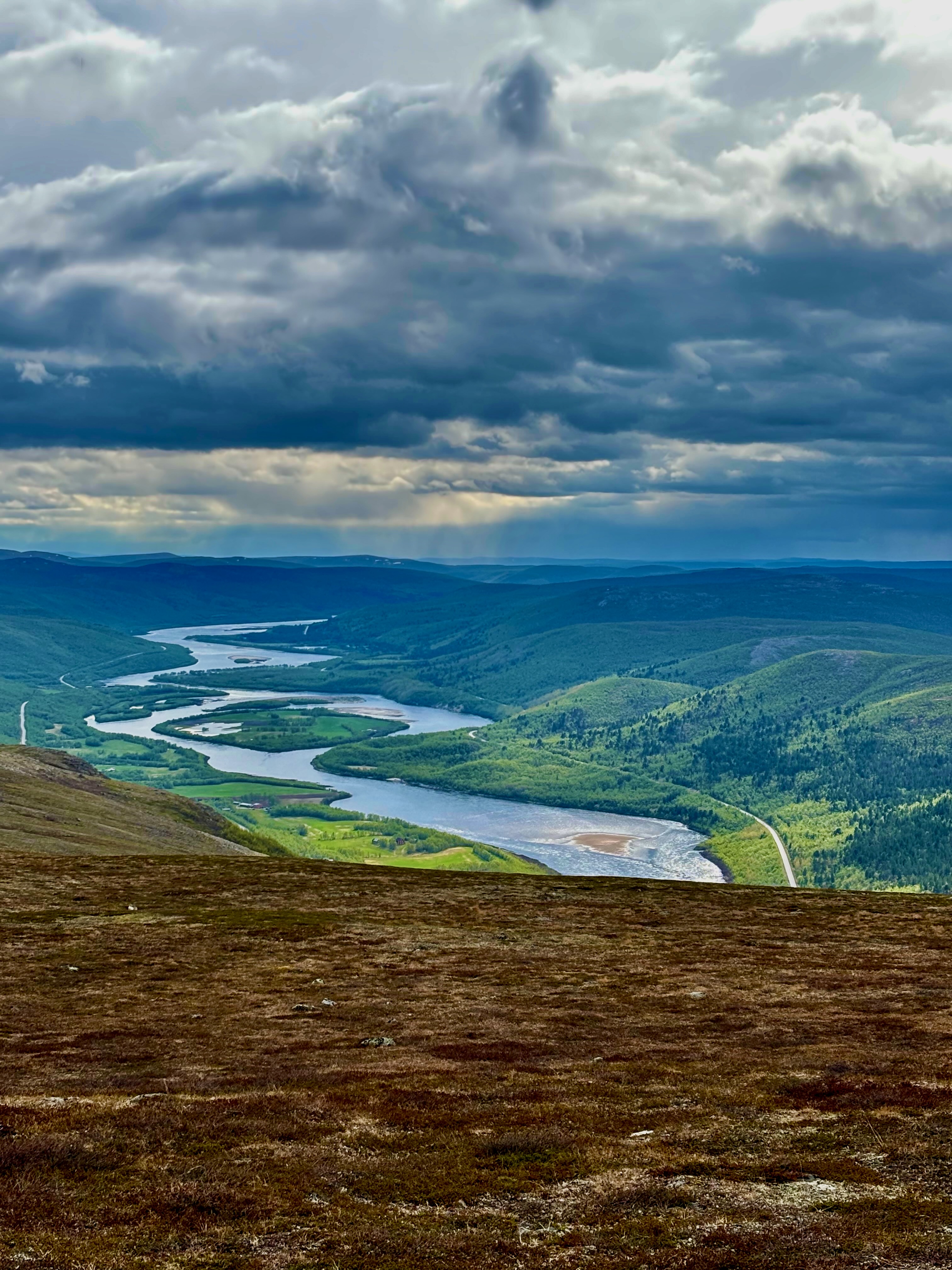 River valley panorama from fell